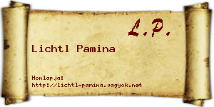 Lichtl Pamina névjegykártya