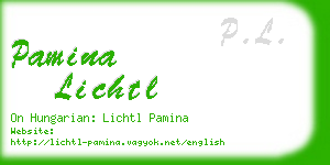 pamina lichtl business card